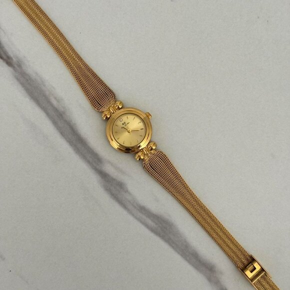 SKU0081 Retro Gold Women Fashion Round Watch Bracelet Stainless steel + gift bag main image 6